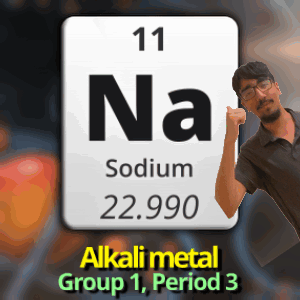 A Man Giving A Thumbs Up In Front Of A Sign That Says Sodium On It GIF