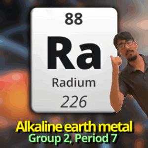 A Man Giving A Thumbs Up Next To A Periodic Table Symbol For Radium 226 GIF