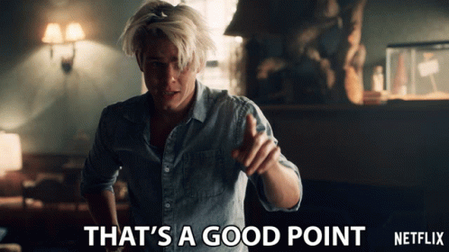 A Man Giving A Thumbs Up With The Words That 'S A Good Point On The Bottom GIF