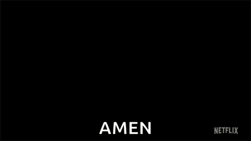 A Man Holding A Lit Match Next To Another Man With The Word Amen On The Bottom Right GIF