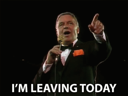Man With Microphone Saying Im Leaving Today GIF