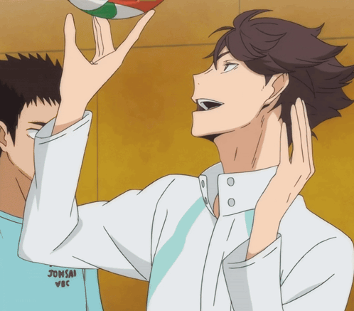 A Man Holding A Volleyball With A Shirt That Says Jonsai Vbc On It GIF