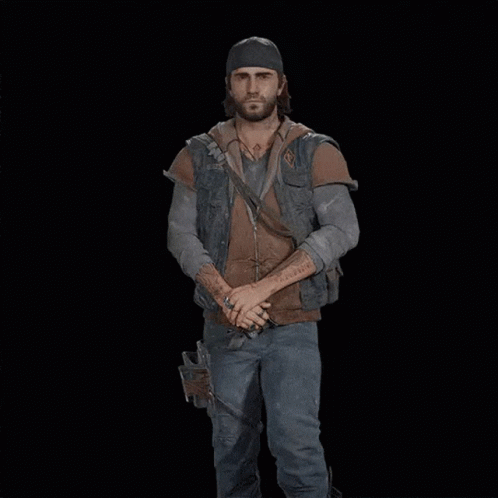 A Man In A Bandana Is Standing In Front Of A Fire With His Arms Outstretched GIF