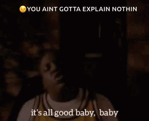A Man In A Basketball Jersey Says It 'S All Good Baby GIF