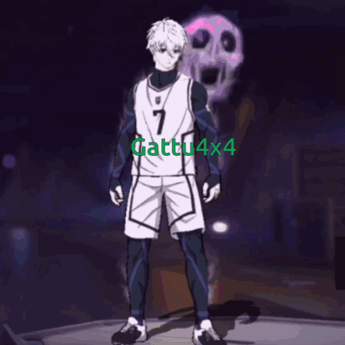 A Man In A Basketball Uniform With The Number 7 On It GIF