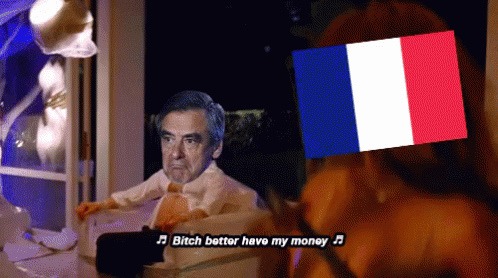 a man in a bathtub says bitch better have my money in front of a flag