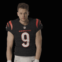 A Man In A Bengals Jersey With The Number 9 GIF