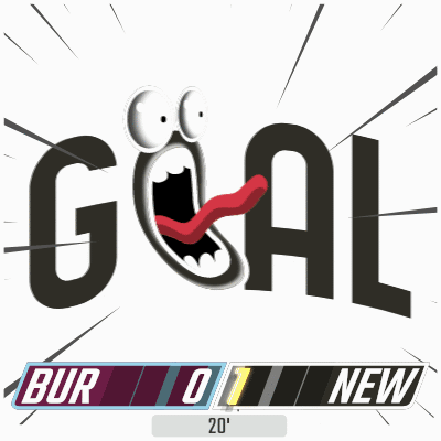 A Man In A Black And White Striped Shirt Stands In Front Of A Scoreboard That Reads Bur 0-1 New GIF