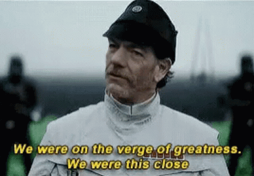A Man In A Black Hat Says We Were On The Verge Of Greatness GIF