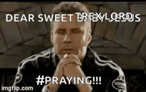 A Man In A Black Jacket Is Praying With His Hands Folded . GIF