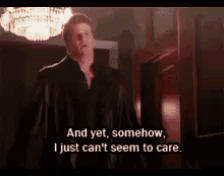 A Man In A Black Jacket Says And Yet Somehow I Just Can T Seem To Care . GIF
