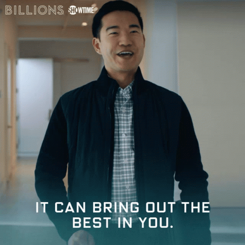 Man In Black Jacket Behind Showtime Billions GIF