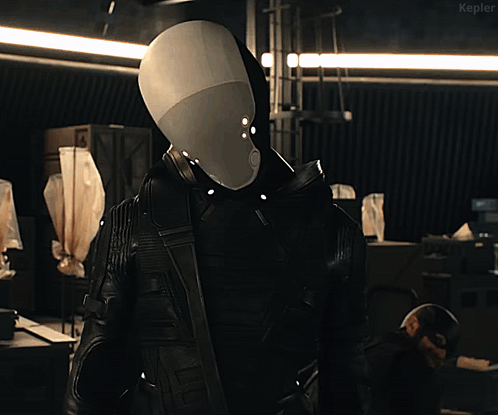 Man In Black Jacket With White Face And Kepler Text GIF