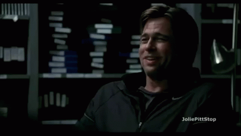 A Man In A Black Nike Jacket Is Laughing And Joliepittstop Is Written Below Him GIF