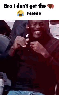A Man In A Black Shirt Is Smiling With The Words Bro I Don 'T Get The Meme Above Him GIF