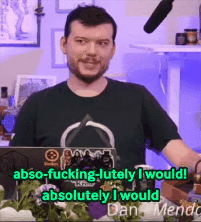 A Man In A Black Shirt Says Abso Fucking-Lutely I Would Absolutely I Would GIF