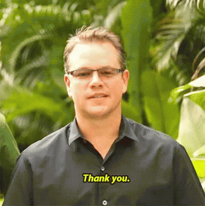 A Man In A Black Shirt Says Thank You GIF