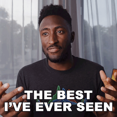 a man in a black shirt says the best i ve ever seen