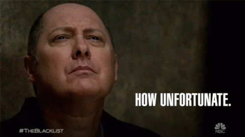 A Man In A Black Shirt With The Words How Unfortunate GIF