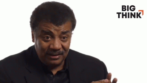 Man In Black Suit Saying Big Think GIF