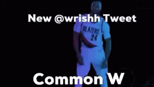 a man in a blazers jersey is dancing