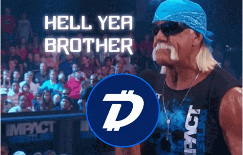 A Man In A Blue Bandana And Sunglasses Stands In Front Of A Crowd With The Words Hell Yea Brother Above Him GIF