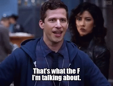 Man In Blue Hoodie And Tie Talking To Woman GIF