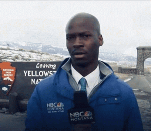 A Man In A Blue Jacket With Nbc Montana Written On It GIF