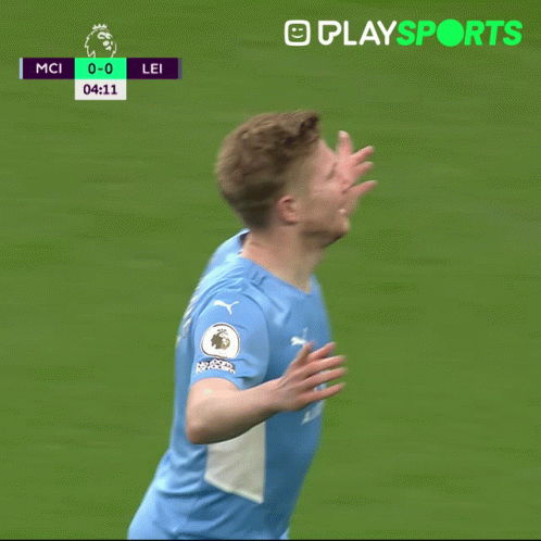 A Man In A Blue Jersey With The Number 17 On The Back GIF