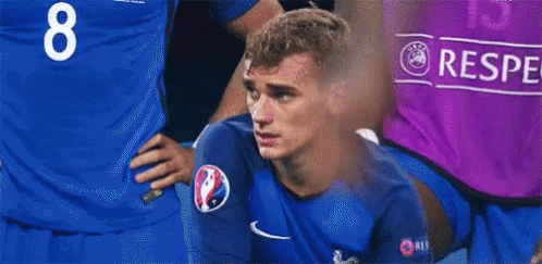 A Man In A Blue Jersey With The Number 8 On It GIF