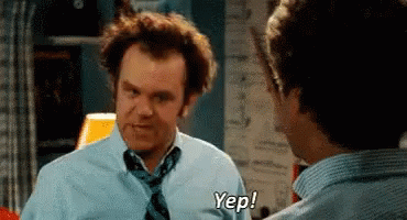 A Man In A Blue Shirt And Tie Is Saying Yep . GIF