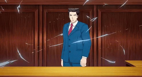 a man in a blue shirt is holding a sword in his hand and making a swirl of water .