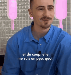 Man In Blue Shirt Speaking French GIF