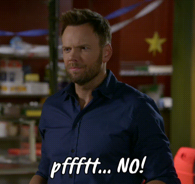 A Man In A Blue Shirt Says Pfft No GIF