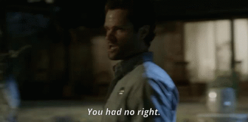 Man In Blue Shirt Saying You Had No Right GIF