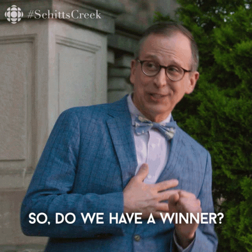 Man In Blue Suit Asking So Do We Have A Winner GIF