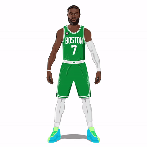 A Man In A Boston Jersey With The Number 7 GIF