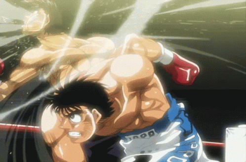 A Man In A Boxing Ring With The Letter Y On His Glove GIF