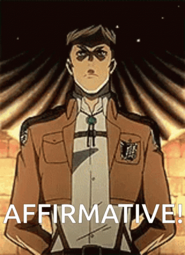 Man In Brown Jacket Standing In Front Of Affirmative Sign GIF