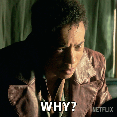 A Man In A Brown Leather Jacket Is Asking Why GIF