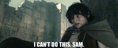 A Man In A Cape Is Standing In Front Of A Brick Wall And Saying I Can 'T Do This Sam . GIF