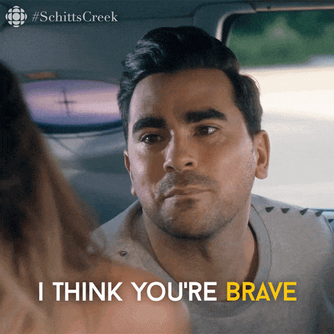 Man In Car Says You're Brave In Yellow GIF