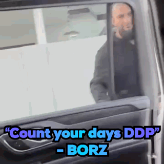 A Man In A Car With The Words Count Your Days Ddr - Borz GIF