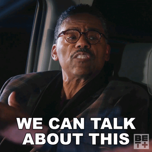 Man In Car Saying We Can Talk About This GIF