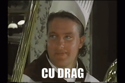 A Man In A Chef 'S Hat Says Cu Drag On The Screen GIF