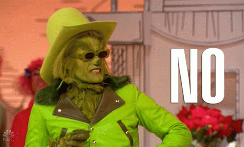 A Man In A Cowboy Hat And Green Jacket Says " No " GIF
