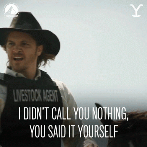 A Man In A Cowboy Hat Is Wearing A Livestock Agent Vest GIF