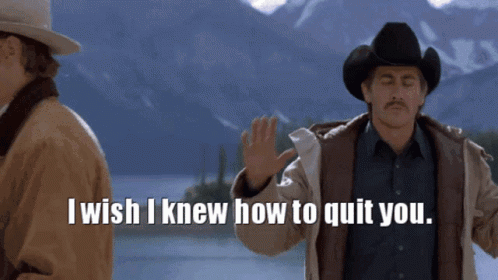 A Man In A Cowboy Hat Says That He Wishes He Knew How To Quit You GIF