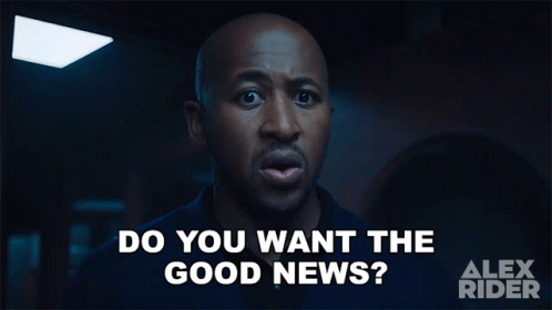 Man In Dark Room Asks Do You Want The Good News GIF