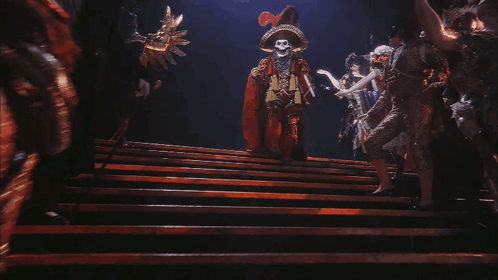 A Man In A Day Of The Dead Costume GIF